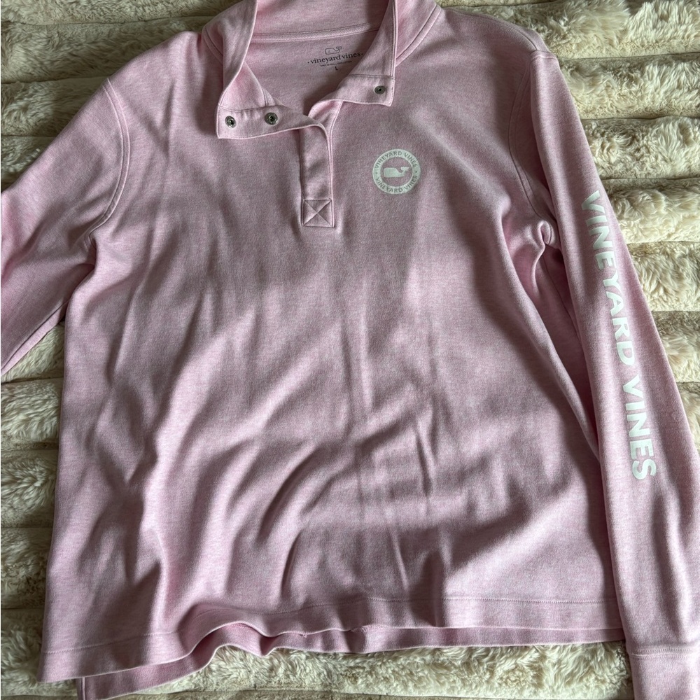 Vineyard Vines Light Pink Pullover with Logo